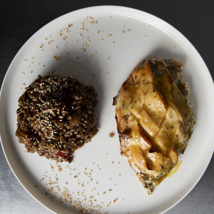 Pollo al horno con wok de vegetales de Varieté